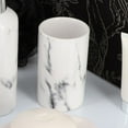 thumbnail image 2 of Evideco French Home Goods Marble White Tumbler Elegant French Country Dolomite Bathroom Tumblers, 2 of 7