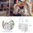 thumbnail image 3 of Clothes Drying Rack, 52 Clips Stainless Steel Laundry Drying Rack Folding Sock Hanger, Underwear Hanger, Clothes Hangers for Drying Towels, Bras, Lingerie, Baby Clothes, 3 of 8