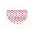 thumbnail image 1 of Circles Heart Valentine's Day Red Photo Mount Frame Picture Art Painting Desktop 5x7 inch, 1 of 3