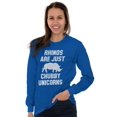 thumbnail image 4 of Rhinos Are Just Chubby Unicorns Long Sleeve TShirt Men Women Brisco Brands M, 4 of 6