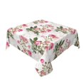 thumbnail image 2 of YFYANG Square Polyester Table Cloth, 60" x 60" Reusable Table Cover Kitchen Dining Room Vintage Pink Flowers Decorative Tablecloths for Tables of 2-4 People, 2 of 8