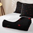 thumbnail image 4 of Erosebridal Red Cherry Heart Bed Spread Queen,Fruit Theme Queen Coverlet Set For Girls,3-Piece, 4 of 7