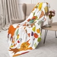thumbnail image 3 of Rateoe Autumn Forest Animals Pattern Flannel Throw Blanket, Ultra-soft Blanket for Bed, Couch, Car, Hypoallergenic Anti-pilling blanket-50"x40"(Vertical), 3 of 6