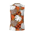thumbnail image 6 of Lsque Various Pumpkins Print Men's Cotton Blend Sleeveless Muscle Shirts (S-3XL)- Moisture Wicking, Odor Protection, UPF 30+,Large, 6 of 8