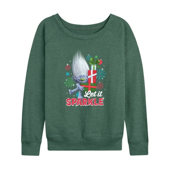 Trolls Movie - Christmas - Let It Sparkle - Guy Diamond - Women's Lightweight French Terry Long Sleeve Shirt
