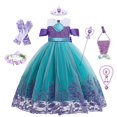 thumbnail image 1 of Disfraz de la Sirenita Ariel para niña, traje de Cosplay, ropa de fiesta de cumpleaños, Halloween, Verano Fivean unisex, 1 of 2
