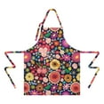 thumbnail image 2 of Pioneer Flower Floral Print Pattern Apron-Garden Aprons for Women with Pockets-Cotton Linen Waterproof Kitchen Cooking Gardening Aprons Adjustable for Kitchen,Cooking,BBQ and Salon 33x27 Inch, 2 of 7