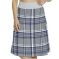 thumbnail image 1 of Women's Plaid Creative Classic Fashion Line A-line Printed Skirt Casual Wear, S, Purpleblue Indigo White, by Ambesonne, 1 of 6