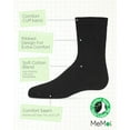 thumbnail image 3 of MeMoi Kids Unisex Ribbed Cotton Rich Crew Socks, 2, Black, 3 of 12