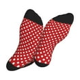 thumbnail image 5 of KLL Red Polka Dot Print Cool Socks Men's Women's Crew Socks Funny Crazy Novelty Stockings, 5 of 7