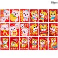 thumbnail image 2 of Coofit 2022 Enveloppe Rouge Chinoise de Poche Dessin Animé 18 Pcs Tigre Rouge Enveloppe Argent Porte-Bonheur, 2 of 10