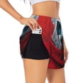thumbnail image 3 of Lsque Stylish Polar Bear Sunglasses Printed Women's Running Shorts with Liner Pockets,Elastic Quick Dry Workout Athletic Gym Yoga Shorts,Womens High Waist Shorts-X-Large, 3 of 9