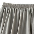 thumbnail image 3 of Stretchy Waist Bohemian Cotton Casual Half Skirt Ndbuld Holiday Gift Finder New High-waist Flower Skirt Lantern Skirt Skirt Mid-length A-line Skirt Mid-calf Skirt,Gray, 3 of 5