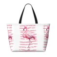 thumbnail image 2 of Daiia Flamingo Beach Travel Bag - Water-Resistant Beach Bag, Lightweight Tote with 7 Pockets for Women and Men - Gym,Pool,Camping,Reusable Grocery Bag, 2 of 7