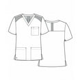 thumbnail image 4 of Maevn Uniforms Men's V-Neck Mesh Panel Solid Scrub Top, 4 of 4