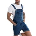 thumbnail image 2 of Casual Denim Pants Men Bib Jumpsuit Jeans, 2 of 4