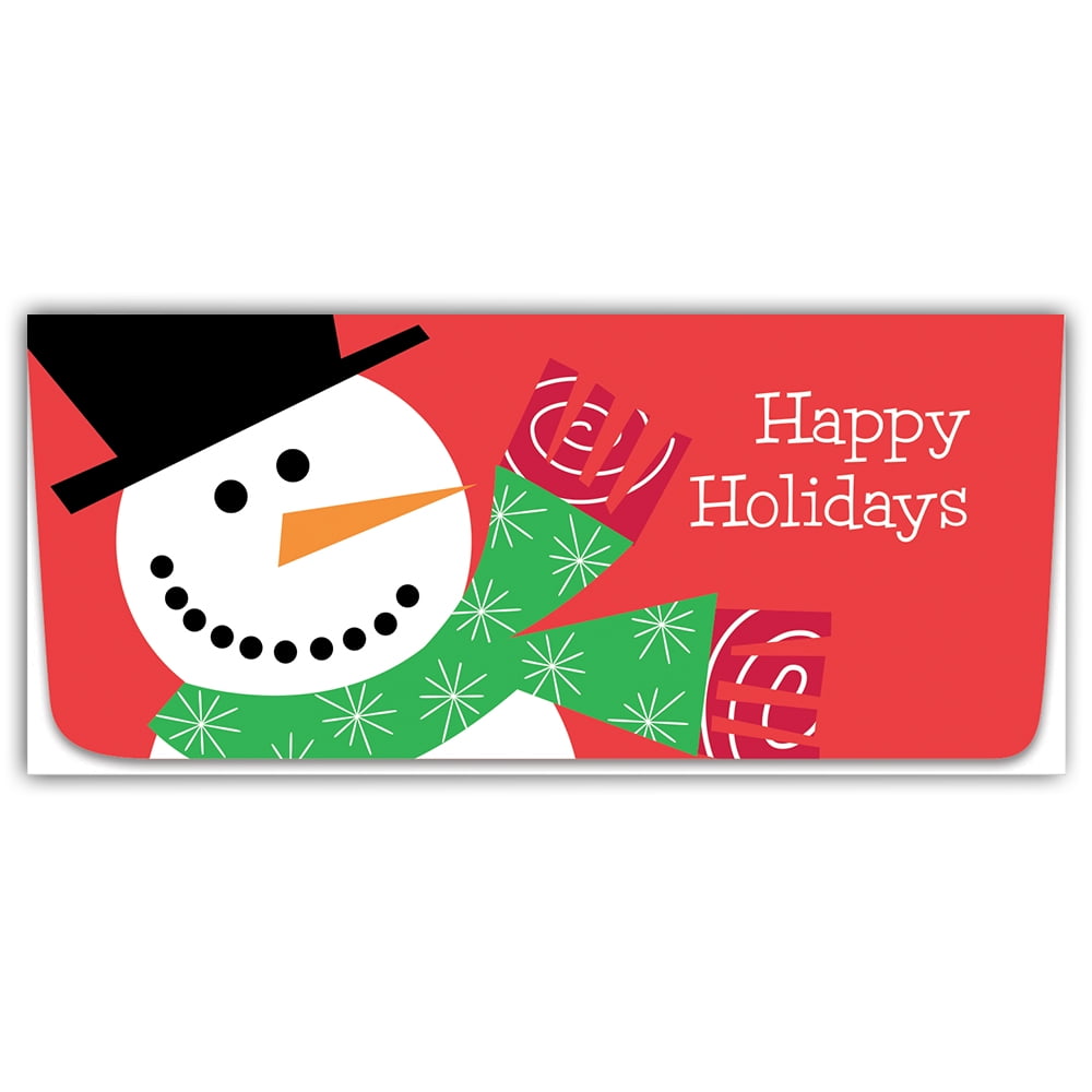 Holiday Money Envelopes Happy Snowman 250pcsGift