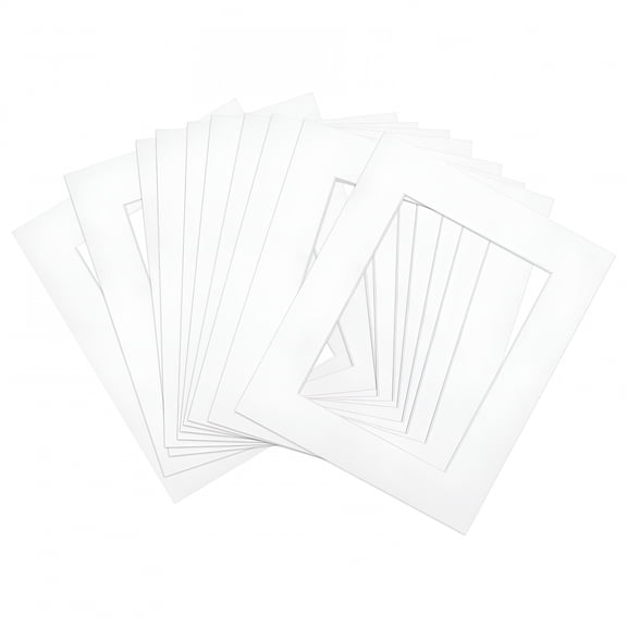 CCOCC Picture Mats Core Cut Frame Matte for Photos Artwork Painting Display Mats for Picture Frames 3.9" X 5.9" White 10Pcs