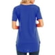 thumbnail image 5 of La nueva manga del cortocircuito del cuello del color sólido V de la camiseta de las mujeres de CACAGOO Camiseta mujer, 5 of 7