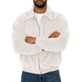 thumbnail image 6 of Men's Corduroy Jacket Full Zip Vintage Coat Casual Fall Windbreaker with Pockets Lightweight Classic Turn Down Collar Outerwear Retro Spring Winter Streetwear, 6 of 8