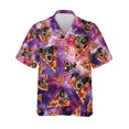 thumbnail image 3 of Camisa hawaiana con estampado 3D de perro y pizza divertida para hombre, camisas de verano con solapa, blusas de manga corta a la moda, blusas de gran tamaño con botones, 3 of 5