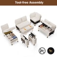thumbnail image 6 of 110" Modular Sectional Sofa, L Shaped 7-Seater Sleeper Sofa with Pull Out Bed &Hidden Storage, Cup Holders & USB., 6 of 8