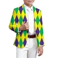 thumbnail image 4 of JAJAHO Boys Carnival Formal Jacket For Kids Rave Party Long Sleeve Button Up Dress Coat Slim Fit Blazer 3-14 Years, 4 of 4