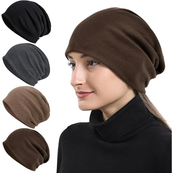 LAICAIW Lot de 2 Bonnets Amples en Coton, Couvre-Chefs de Chimiothérapie pour Femmes et Hommes