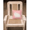 thumbnail image 2 of Carolines Treasures BB7964PW1818 Hermelin Rabbit Pink Check Fabric Decorative Pillow, 18 x 18 in., 2 of 2