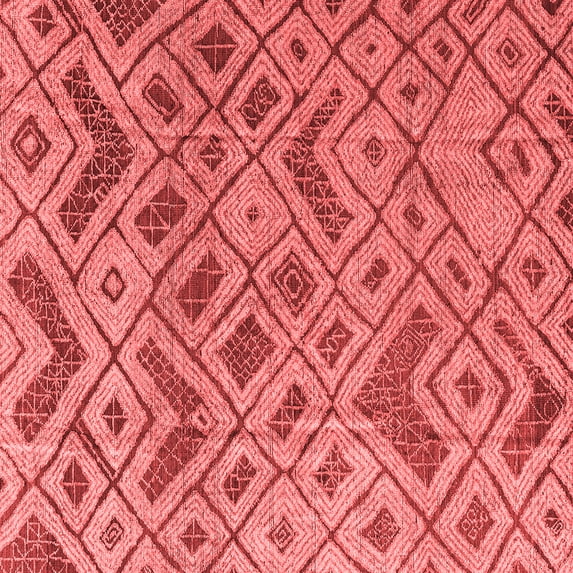 Ahgly Company Indoor Square Abstract Red Modern Area Rugs, 4' Square