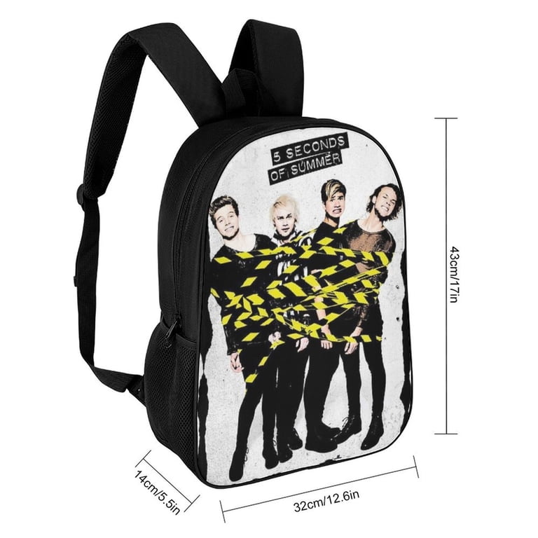 5 Seconds of Summer 5Sos Backpack 17 Inch Shoulder Bag Sturdy 