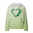 thumbnail image 4 of xixinqiwan Women's St. Patrick's Day Hooded Sweatshirts,Women's Four-Leaf Clover Pullover Sweatshirt Hoodie For Paddys Day Mint Green S, 4 of 6