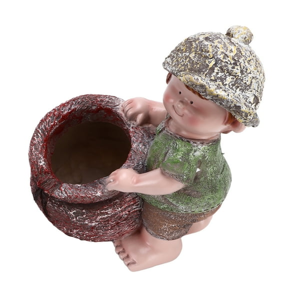 Flower Pot Ornament, Textured Exquisite Plant Pot Vivid Real For Desk Decoration For Garden Lawn