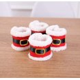 thumbnail image 1 of 4 piezas de soporte para anillos de servilleta navideños, diseño de cinturones de Papá Noel, decoración de mesa para cenas de fiesta, 1 of 4