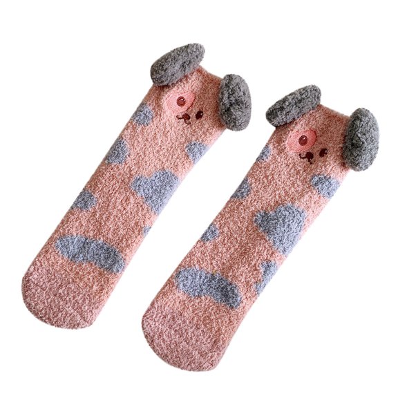 BJUTIR Soft Socks For Women Winter Home Warm Comfy Socks Slipper Thick Fuzzy Soft Cartoon Females Gift Socks