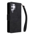 thumbnail image 4 of SaniMore for Samsung Galaxy S23 Ultra Case, PU Leather 2 in 1 Zipper Wallet Removeable Wrist Strap Card Slots Cash Pocket Kickstand Shockproof Anti-fall Full Protective Shell, Black, 4 of 15