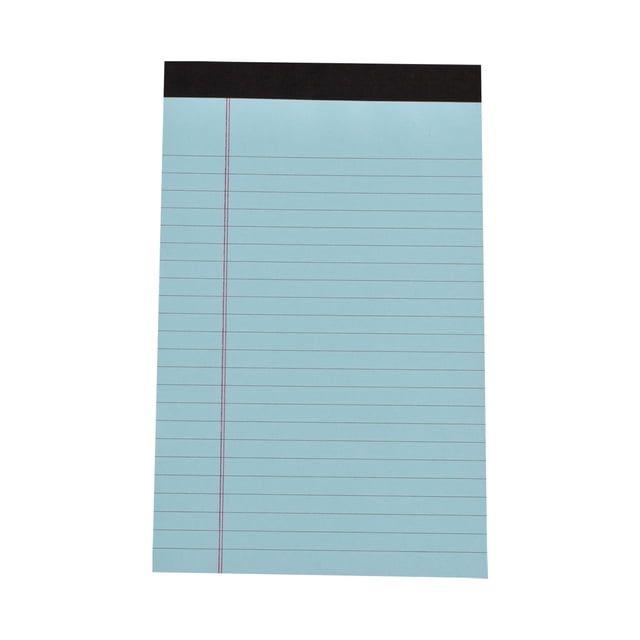 Blocs-notes Colorés Lignés, Cahier Ligné Style Collège, Bloc-Notes Épaissi Déchirable, Bloc-Notes Mémo Portable 80 G/m2, Carnet Multicolore pour Prise de Notes et Enregistrement au Bureau, 5 X 8 Pouces 1 Pce, Bleu