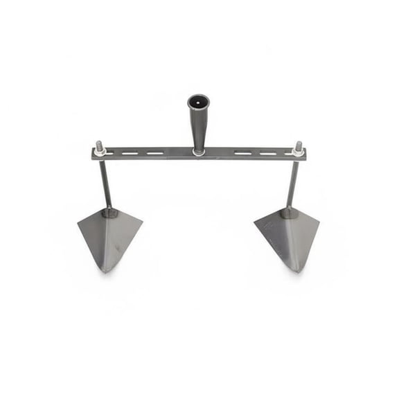 JWQFBC Manual Trenching Hoe Manganese Steel Adjustable Furrower Head Labor Saving Double Blades Garden Cultivator for Gardeners