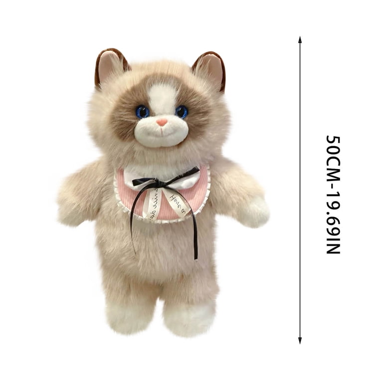 Realistic Stuffed Cat Shaped Backpack Plush Handcrafted Adjustable Straps Women Amazon.com: Chongker Stuffed Animals Backpack - Cute Cat  main image 2
