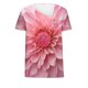 thumbnail image 4 of Top de Verano de las Mujeres, Cuello en V Moda Casual de Manga Corta Blusa, Primavera Y Verano Ligero Top, 4 of 9