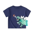thumbnail image 1 of AWZXDE T-Shirt Mignon à Manches Courtes et Col Rond pour Enfants avec Imprimé Dinosaure, 3-13 Ans, 1 of 3
