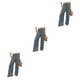 thumbnail image 3 of Pantalones Qarigey Mujer Verano Primavera Casual Pierna Ancha Cintura Alta Elástico Gris L, 3 of 6