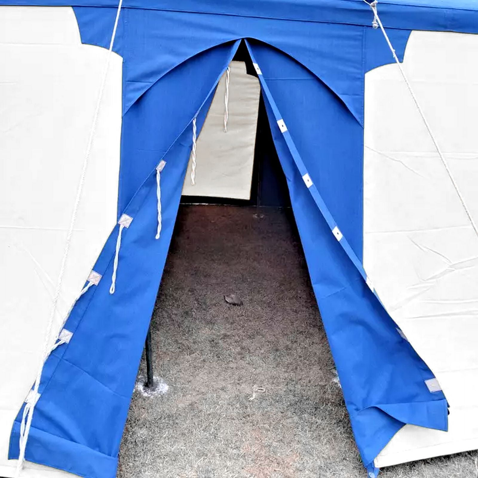 WEEKEND SALE Medieval Blue White Burgundian 6x4 M Functional Water Proof Camping Tent