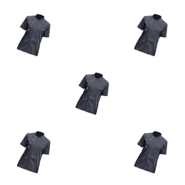 Chaqueta de chef Sonducket Ropa de cocina de manga corta para restaurante Gris XXL