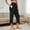 Black high waisted capri pants with pockets a1, variant on Cagogo Women's Capri Pants High Waisted Loose Fit with Pockets Solid Casual Lounge Activewear Cropped Trousers Summer Beach Walking Yoga Work, Black 2XL