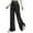 Black, variant on Bigersell Baggy Pants for Women Full Length Women's Solid Corduroy Splicing Slit Hem Trousers Ladies Loose Boyfriend Overall Jeans