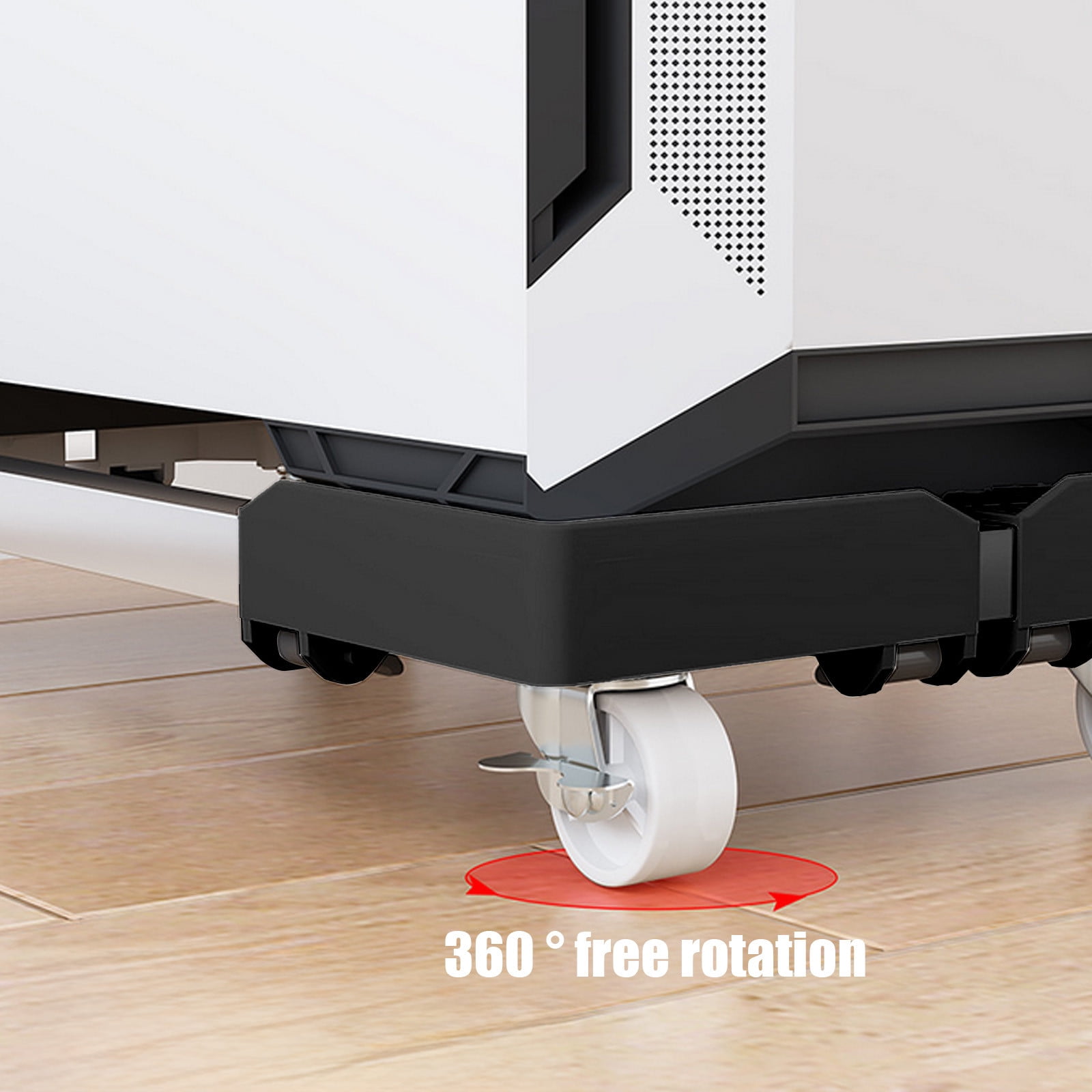 Msgweeeg Mobile Computer Tower Stand Retractable Base with Universal Wheels Rolling Caster Under Desk Organizer Adjustable Office Storage PC Case Easy Transport Home Workstation Setup