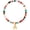 A, variant on Women's Personalized Beaded Initial Bracelets Charm Rainbow Gemstone Colorful Summer Beach Jewelry