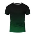 thumbnail image 4 of T Shirt Man Playeras Blancas Para Hombre Shirts for Men Short Sleeve Casual Tops Loose Crew Neck Blouse Fashion Gradient Color Beach Athletic Summer Clothes, 4 of 5