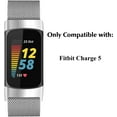 thumbnail image 2 of LAICAIW Magnetic Mesh Loop Bands Only Compatible with Fitbit Charge 5 Bands, No Buckle Design, Metal Adjustable Stainless Steel Wristbands Replacement Straps for Charge 5 Activity Tracker Women Men, 2 of 6